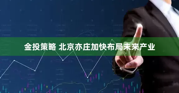 金投策略 北京亦庄加快布局未来产业
